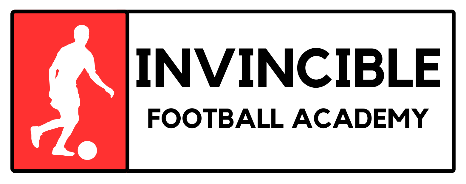 Black Red Simple Modern Football Academy Logo